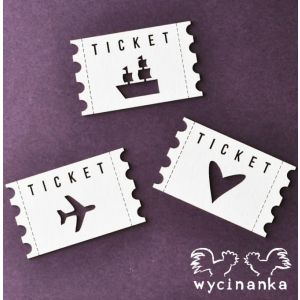 Tekturka Wycinanka Wielka Podróż - Tickets, 3szt
